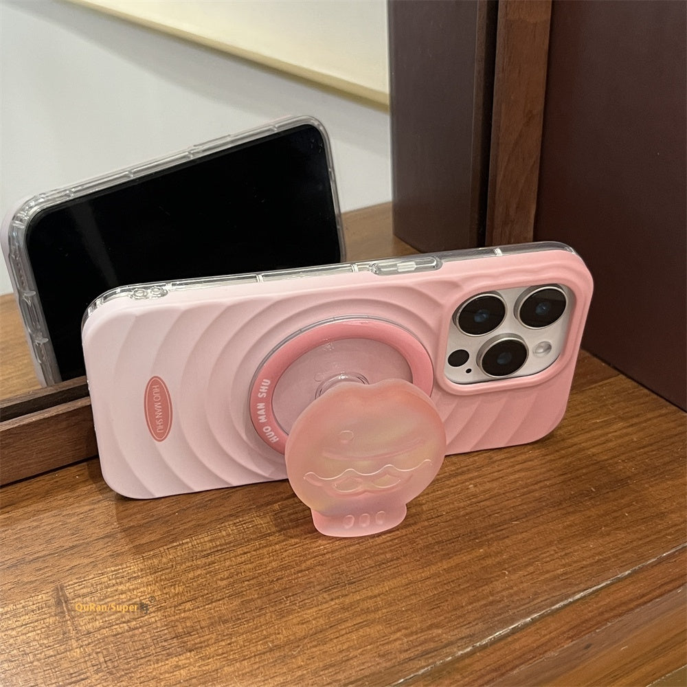 Elevate Your Style with Our Personalized Gradient Ripple Circle Phone Cases